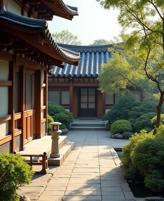 고즈넉한 경주 한옥 정원